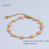 Stainless Steel Daisy Bracelet With Electroplating Process