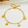 Stainless Steel Daisy Flower Anklet Simple Style For Women