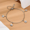 Stainless Steel Daisy Flower Anklet Simple Style For Women