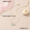 Stainless Steel Daisy Flower Geometric Necklace With Electroplating