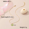 Stainless Steel Daisy Flower Geometric Necklace With Electroplating