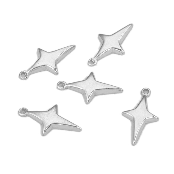 Stainless Steel Dart Diamond Pendant Lightning Necklace Pendant With Hexagon Pattern Handmade Electroplated Jewelry Accessories