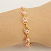 Stainless Steel Devil's Eye Electroplating Unisex Hip Hop Style Bracelet