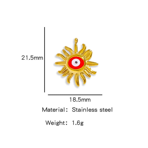 Stainless Steel Devil's Eye Pendant Jewelry Accessories With Electroplating