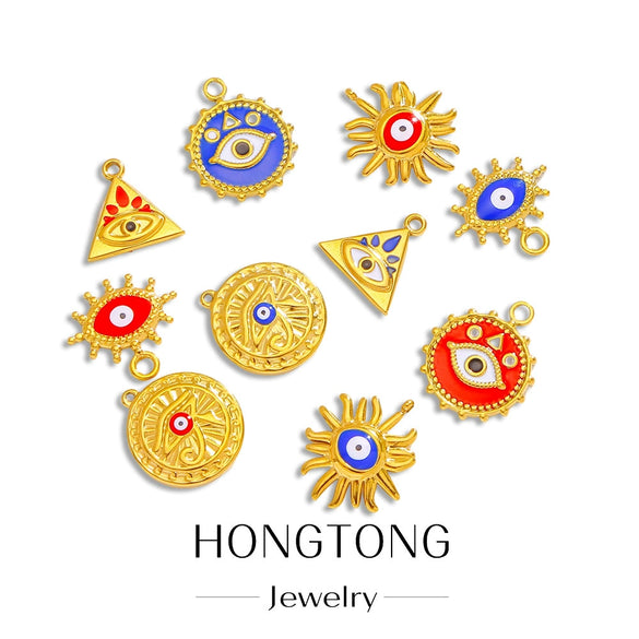 Stainless Steel Devil's Eye Pendant Jewelry Accessories With Electroplating