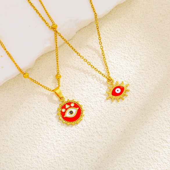Stainless Steel Devil's Eye Pendant Jewelry Accessories With Electroplating