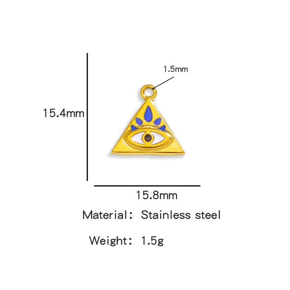 Stainless Steel Devil's Eye Pendant Jewelry Accessories With Electroplating