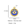 Stainless Steel Devil's Eye Pendant Jewelry Accessories With Electroplating