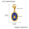 Stainless Steel Devil's Eye With Zircon And Natural Stone Multiaccessories Pendant Necklace And Bracelet Set For Women
