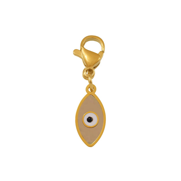 Stainless Steel Devil's Eye With Zircon And Natural Stone Multiaccessories Pendant Necklace And Bracelet Set For Women