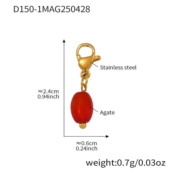 Stainless Steel Devil's Eye With Zircon And Natural Stone Multiaccessories Pendant Necklace And Bracelet Set For Women