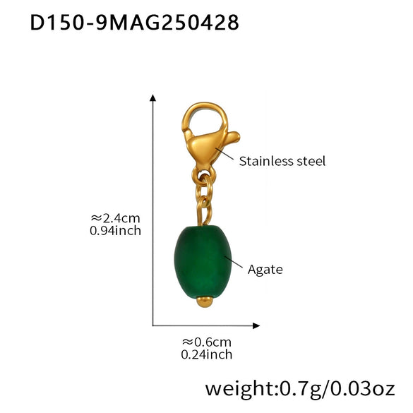 Stainless Steel Devil's Eye With Zircon And Natural Stone Multiaccessories Pendant Necklace And Bracelet Set For Women