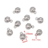 Stainless Steel Diamond Zircon Heart Star Plum Blossom Pendant For Diy Necklace Earrings With Electroplating Treatment