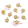 Stainless Steel Diamond Zircon Heart Star Plum Blossom Pendant For Diy Necklace Earrings With Electroplating Treatment