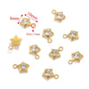 Stainless Steel Diamond Zircon Heart Star Plum Blossom Pendant For Diy Necklace Earrings With Electroplating Treatment
