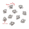 Stainless Steel Diamond Zircon Heart Star Plum Blossom Pendant For Diy Necklace Earrings With Electroplating Treatment