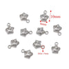 Stainless Steel Diamond Zircon Heart Star Plum Blossom Pendant For Diy Necklace Earrings With Electroplating Treatment
