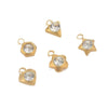 Stainless Steel Diamond Zircon Heart Star Plum Blossom Pendant For Diy Necklace Earrings With Electroplating Treatment