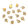 Stainless Steel Diamond Zircon Heart Star Plum Blossom Pendant For Diy Necklace Earrings With Electroplating Treatment