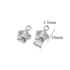 Stainless Steel Diamond Zircon Love Star Plum Blossom Totem Pendant Jewelry Accessories With Electroplating
