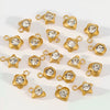 Stainless Steel Diamond Zircon Love Star Plum Blossom Totem Pendant Jewelry Accessories With Electroplating