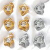 Stainless Steel Diamond Zircon Love Star Plum Blossom Totem Pendant Jewelry Accessories With Electroplating