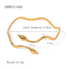 Stainless Steel Diamondencrusted Snake Asymmetrical Bracelet Electroplated Jewelry