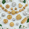 Stainless Steel Diecasting Round Bead Jewelry With Dragon Pattern And Electroplating Treatment