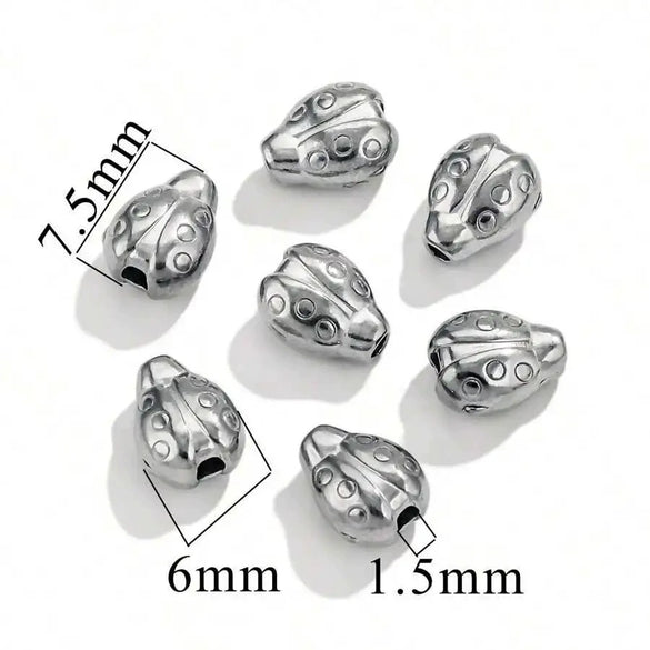 Stainless Steel Diecasting Round Bead Jewelry With Dragon Pattern And Electroplating Treatment