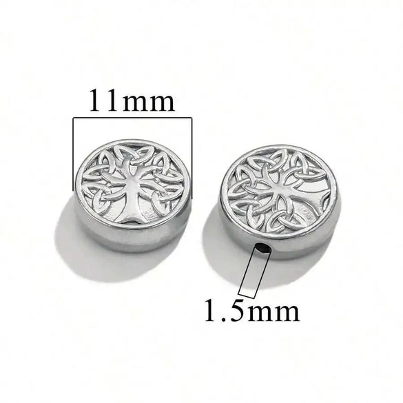 Stainless Steel Diecasting Round Bead Jewelry With Dragon Pattern And Electroplating Treatment