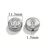 Stainless Steel Diecasting Round Bead Jewelry With Dragon Pattern And Electroplating Treatment