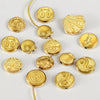 Stainless Steel Diecasting Round Bead Jewelry With Dragon Pattern And Electroplating Treatment