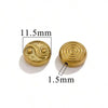 Stainless Steel Diecasting Round Bead Jewelry With Dragon Pattern And Electroplating Treatment