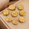 Stainless Steel Diecasting Round Bead Jewelry With Dragon Pattern And Electroplating Treatment