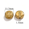 Stainless Steel Diecasting Round Bead Jewelry With Dragon Pattern And Electroplating Treatment