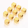 Stainless Steel Digital Square Loose Beads Vacuum Electroplated Jewelry Beading Material