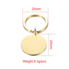 Stainless Steel Disc Keychain Pendant With Electroplating