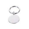 Stainless Steel Disc Keychain Pendant With Electroplating