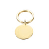 Stainless Steel Disc Keychain Pendant With Electroplating