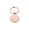 Stainless Steel Disc Keychain Pendant With Electroplating