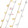 Stainless Steel Disc Pendant Star Chain Jewelry Accessories With Electroplating Treatment