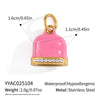 Stainless Steel Diy Fruit Pendant With Electroplating For Fashion Matching Strawberry Watermelon Banana Grape Design