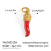 Stainless Steel Diy Fruit Pendant With Electroplating For Fashion Matching Strawberry Watermelon Banana Grape Design