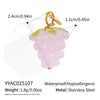 Stainless Steel Diy Fruit Pendant With Electroplating For Fashion Matching Strawberry Watermelon Banana Grape Design