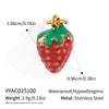 Stainless Steel Diy Fruit Pendant With Electroplating For Fashion Matching Strawberry Watermelon Banana Grape Design