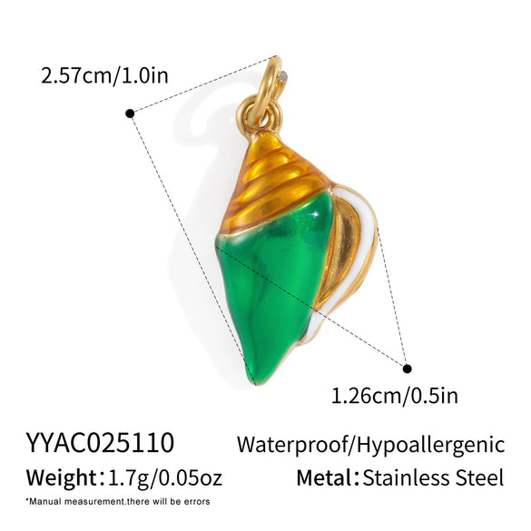 Stainless Steel Diy Fruit Pendant With Electroplating For Fashion Matching Strawberry Watermelon Banana Grape Design
