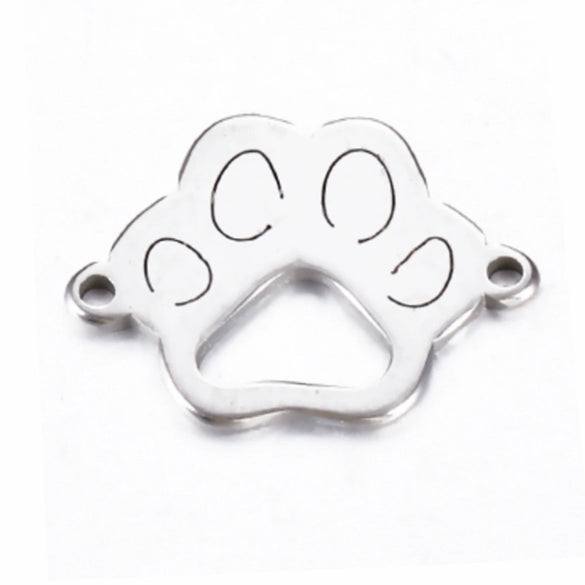 Stainless Steel Dog Claw Cat Claw Letter Love Jewelry Accessories Electroplated Bracelet Necklace