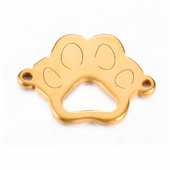 Stainless Steel Dog Claw Cat Claw Letter Love Jewelry Accessories Electroplated Bracelet Necklace