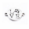 Stainless Steel Dog Claw Cat Claw Letter Love Jewelry Accessories Electroplated Bracelet Necklace