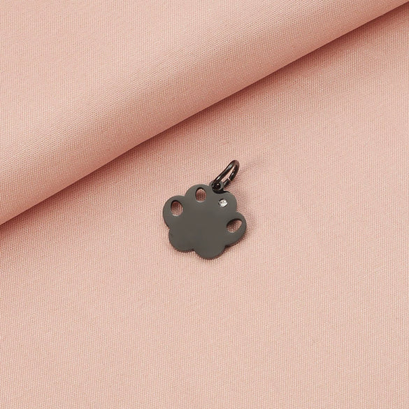 Stainless Steel Dog Claw Cat Claw Pendant Hanging Ring Pet Jewelry Accessories With Electroplating And Minimalist Animal Style